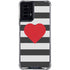 Black And White Striped Heart Moto G Power 5G (2024) Clear Case