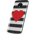 Black And White Striped Heart Moto G6 Skin