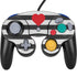 Black And White Striped Heart Nintendo Skins