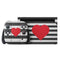Black And White Striped Heart Nintendo Switch 2 (2025) with Joy-Con Skin