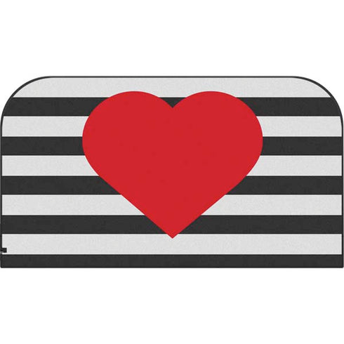 Black And White Striped Heart Nintendo Switch 2 (2025) with Joy-Con Skin