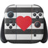 Black And White Striped Heart Nintendo Skins