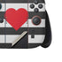 Black And White Striped Heart Nintendo Switch 2 (2025) Joy-Con Controller Skin