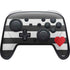 Black And White Striped Heart Nintendo Switch 2 (2025) Pro Controller Skin