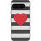 Black And White Striped Heart Pixel 9 Pro XL Skin