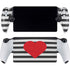 Black And White Striped Heart PlayStation Portal Remote Player Skin