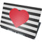 Black And White Striped Heart Dell Precision Skin
