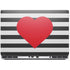 Black And White Striped Heart Dell Precision Skin