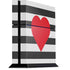 Black And White Striped Heart PlayStation PS4 Skins