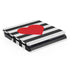 Black And White Striped Heart PS4 Slim Skin