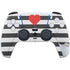 Black And White Striped Heart PS5 Pro Bundle Skin
