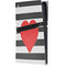 Black And White Striped Heart PS5 Pro Console Skin