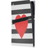 Black And White Striped Heart PS5 Pro Console Skin