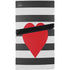 Black And White Striped Heart PS5 Pro Console Skin