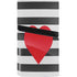 Black And White Striped Heart PS5 Pro Disk Console Skin