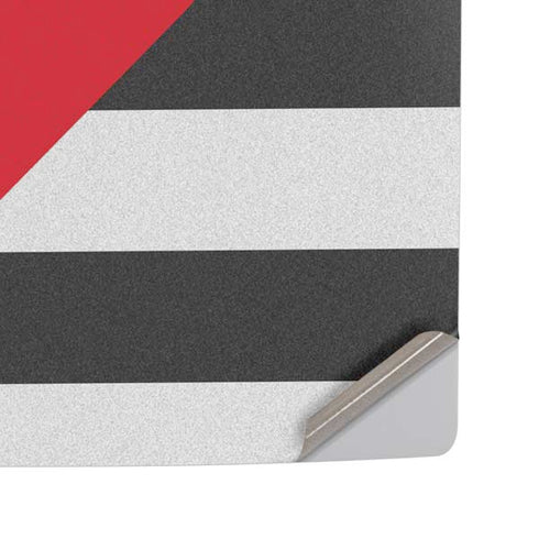 Black And White Striped Heart PS5 Pro Disk Console Skin
