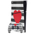 Black And White Striped Heart PlayStation PS5 Skins