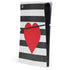 Black And White Striped Heart PlayStation PS5 Skins