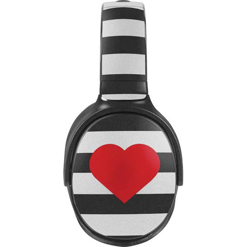 Black And White Striped Heart Skullcandy Venue Skin