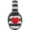 Black And White Striped Heart Skullcandy Venue Skin