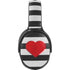 Black And White Striped Heart Skullcandy Venue Skin
