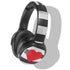 Black And White Striped Heart Skullcandy Venue Skin