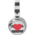 Black And White Striped Heart Surface Headphones Skin