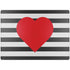 Black And White Striped Heart Surface Laptop 7 13.8in Skin