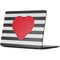 Black And White Striped Heart Surface Laptop 7 15in Skin