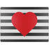 Black And White Striped Heart Surface Laptop 7 15in Skin