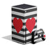 Black And White Striped Heart Xbox Series X Skins
