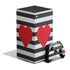 Black And White Striped Heart XBox Series X Digital Edition Bundle Skin
