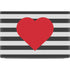 Black And White Striped Heart Dell XPS Skin