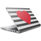 Black And White Striped Heart HP ZBook Fury 16 G10 Skin