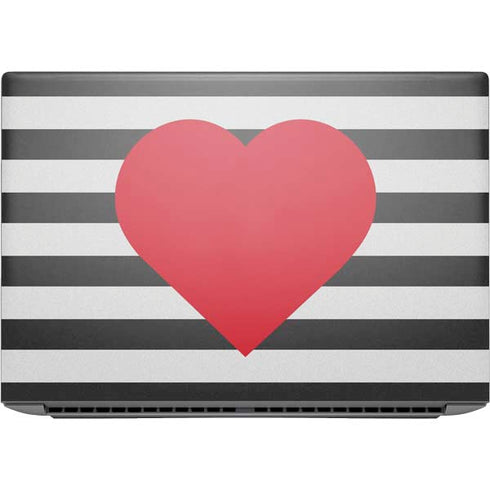 Black And White Striped Heart HP ZBook Fury 16 G10 Skin