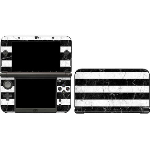 Black and White Striped Marble Nintendo Skins