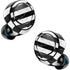 Black and White Striped Marble Amazon Echo Buds Skin