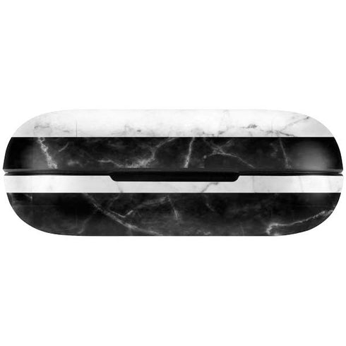Black and White Striped Marble Amazon Echo Buds Skin