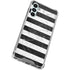 Black and White Striped Marble Gabb Phone 4 Clear Case