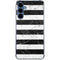 Black and White Striped Marble Galaxy A55 5G Clear Case