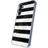 Black and White Striped Marble Galaxy A55 5G Clear Case