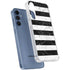 Black and White Striped Marble Galaxy A55 5G Clear Case