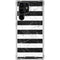 Black and White Striped Marble Galaxy S23 Ultra Clear Case