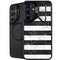 Black and White Striped Marble Galaxy S24 FE Kickstand Case