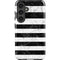 Black and White Striped Marble Galaxy S25 Impact Case