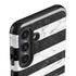 Black and White Striped Marble Galaxy S25 Impact Case