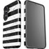 Black and White Striped Marble Galaxy S25 Impact Case