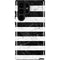 Black and White Striped Marble Galaxy S25 Ultra Impact Case