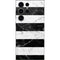 Black and White Striped Marble Galaxy S24 Ultra Skin