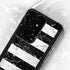 Black and White Striped Marble Galaxy S24 Ultra Waterproof Case